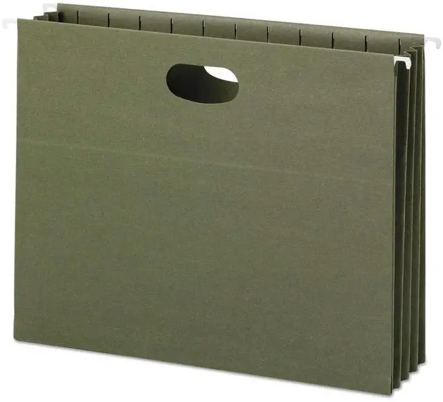 Alt view image 4 of 18 - Smead 100% Recycled Hanging Pockets with Full-Height Gusset Letter Green 10/Box 64226