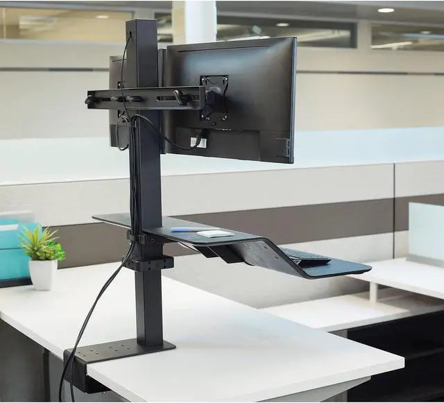 Alt view image 11 of 18 - Fellowes 8082001 Lotus VE Sit Stand Workstation - Black