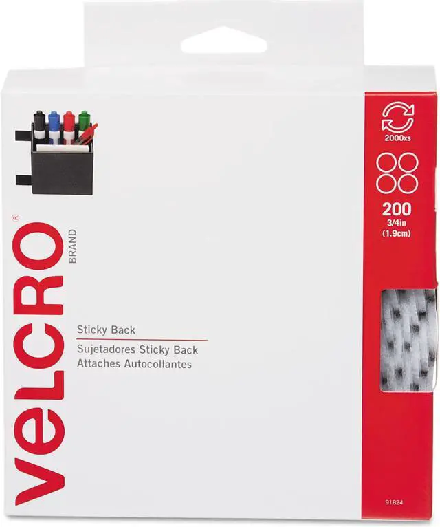 Alt view image 2 of 20 - Velcro Brand Adhesive,Hook and Loop,Wh 91824