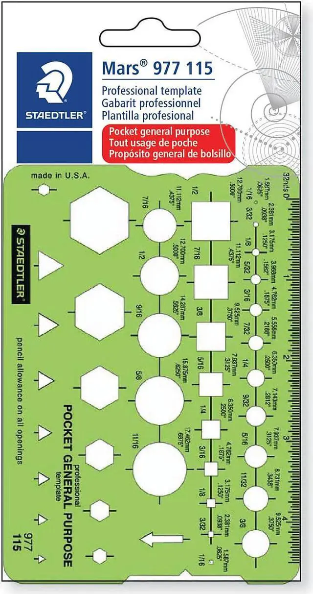 Main image of Staedtler Mars Pocket General Purpose Template 977
