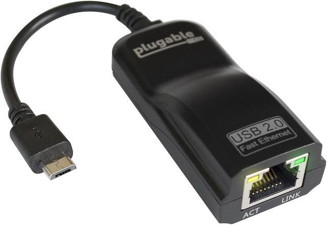 Alt view image 9 of 9 - Plugable USB 2.0 OTG Micro-B to 100Mbps Fast Ethernet Adapter Compatible with Windows Tablets, Raspberry Pi Zero, and Some Android Devices (ASIX AX88772A chipset)