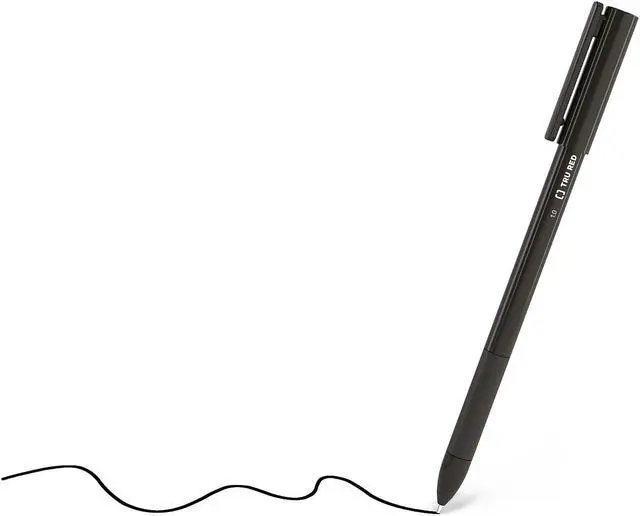 Alt view image 5 of 8 - TRU RED Ballpoint Gripped Pen Med Point 1.0mm Blk TR52867