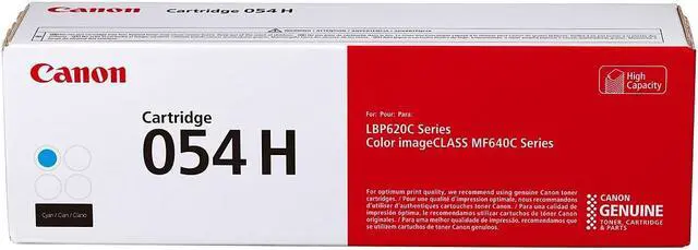 Alt view image 17 of 20 - Canon 054H Original Toner Cartridge Cyan 3027C001