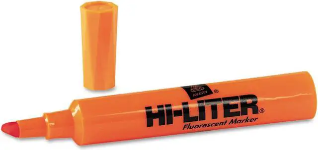 Alt view image 4 of 9 - Avery 24050 Desk Style Highlighter, Chisel Tip, Fluorescent Orange Ink, 12-Pk
