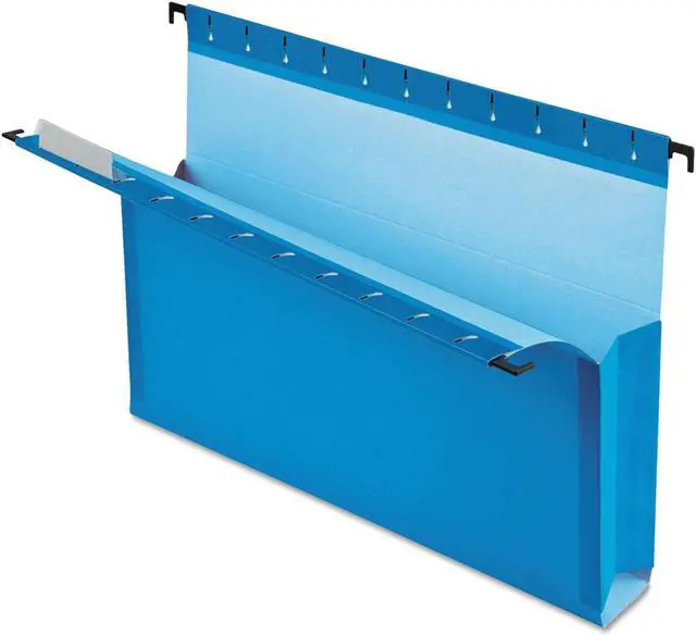 Alt view image 14 of 15 - Esselte Pendaflex / ACCO - 59203 - SureHook Reinforced Hanging Box Files, 3 Exp with Sides, Letter, Blue, 25/Box