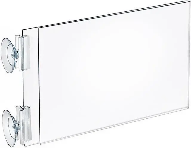 Main image of Azar Two Sided Acrylic Sign Holder with Suction Cup Grippers (106686)