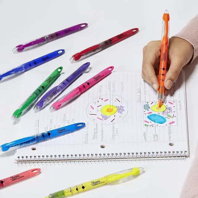 Alt view image 4 of 7 - Sharpie S-Gel Retractable Gel Pen Fine Point Blue Ink 4/Pack (2116200)