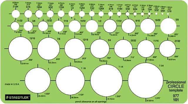 Alt view image 2 of 10 - Staedtler Mars Circle Template 977