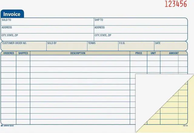 Alt view image 13 of 13 - Adams Carbonless Invoice Book