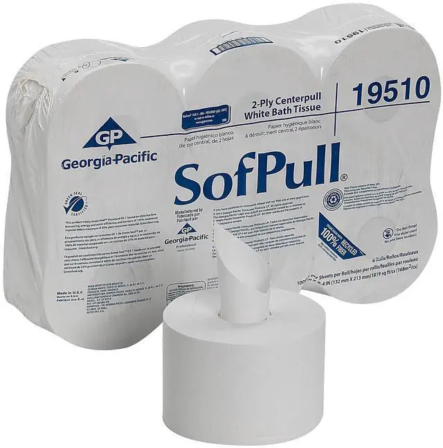 Alt view image 8 of 12 - SofPull High Capacity Center Pull Tissue 1000 Sheets/Roll 6 Rolls/Carton 19510