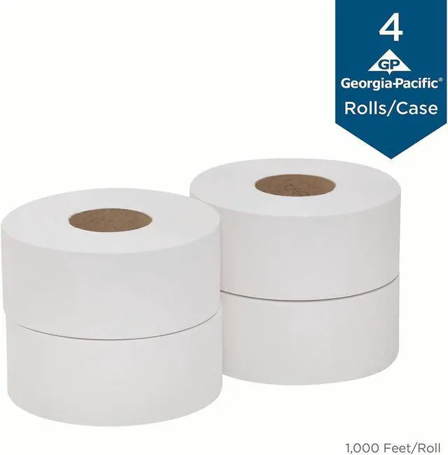 Alt view image 8 of 11 - White Jumbo Bathroom Tissue 2-Ply 3 1/2 x 1000 ft 9"Dia 4/Carton