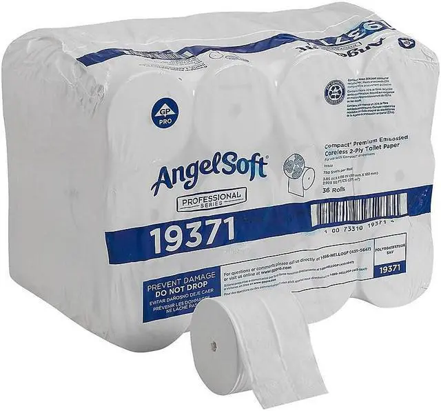 Alt view image 8 of 13 - Georgia Pacific 19371CT Angel Soft ps Compact Coreless Premium Bathroom Tissue