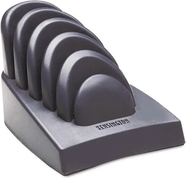 Alt view image 9 of 10 - Kensington InSight Priority Puck Five-Slot Desktop Copyholder Plastic Dark Blue/Gray 62061