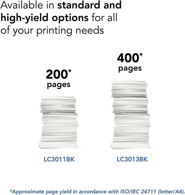 Alt view image 13 of 14 - Brother Genuine LC3013BKS High-yield Black Ink Cartridge 24337417