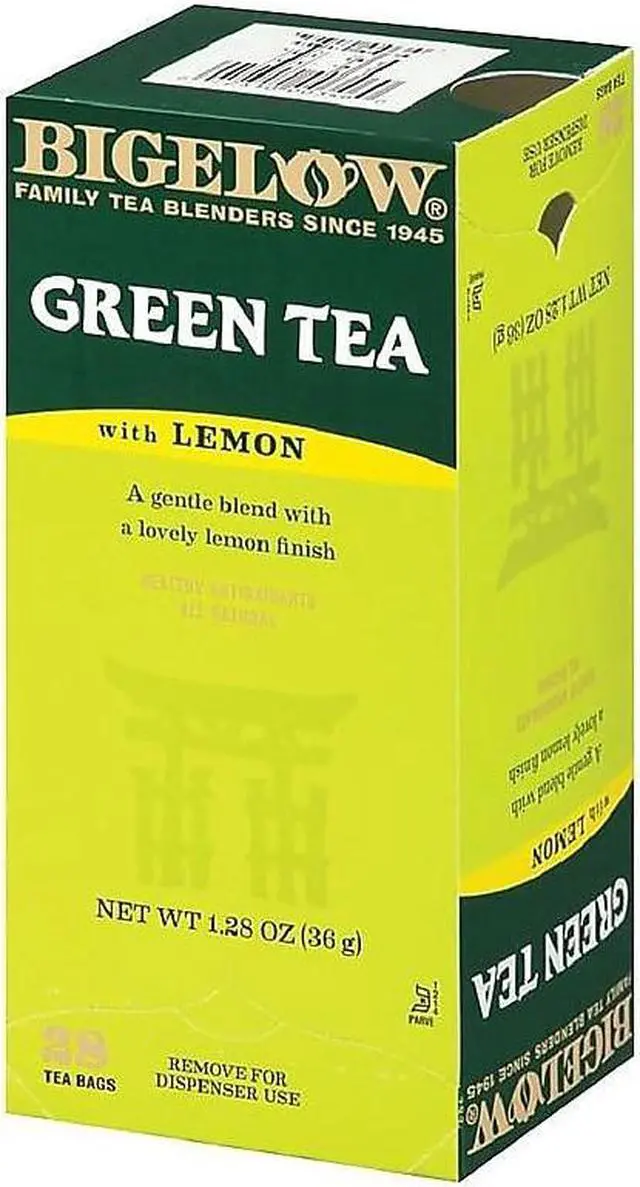 Alt view image 7 of 8 - Green Tea with Lemon, Lemon, 0.34 lbs, 28/Box 10346