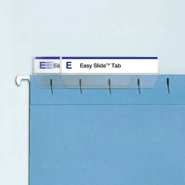 Alt view image 16 of 18 - Smead Easy Slide Hanging Folder Tab 1/3 Tab 3 1/2 in Clear 18/Pack 64626