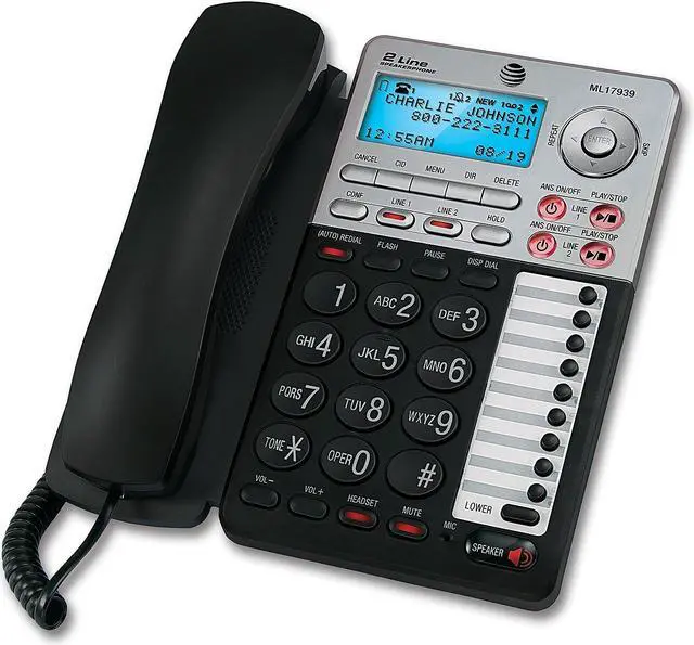 Alt view image 16 of 16 - ATT ATT-ML17939 ATT 2-LINE CORDED WITH ITAD/CID