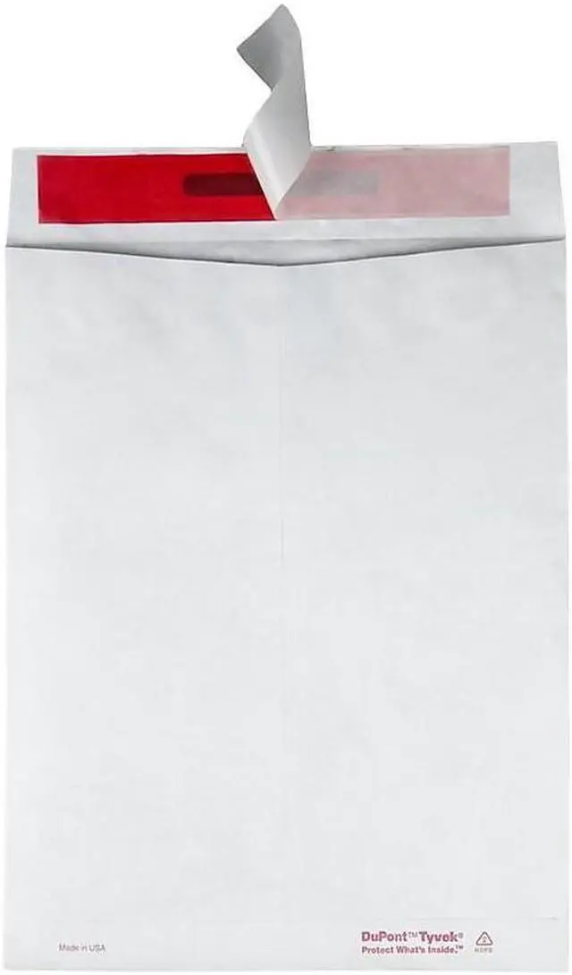 Alt view image 8 of 13 - Quality Park Advantage Flap Stik Tyvek Mailer 10 x 13 White 100/Box R2420