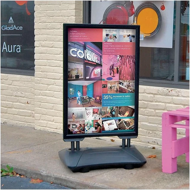 Alt view image 2 of 6 - Azar Weighted Black Sidewalk Sign (300249)