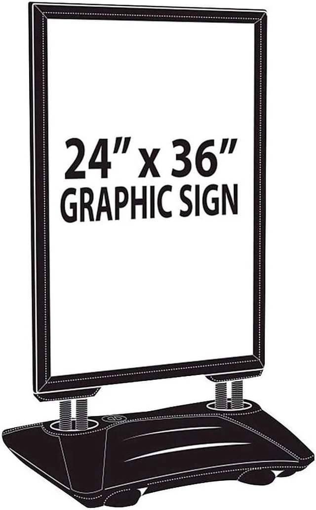 Alt view image 3 of 6 - Azar Weighted Black Sidewalk Sign (300249)
