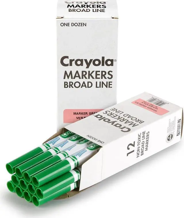 Alt view image 3 of 5 - Crayola Bulk Ultra-Clean Washable Markers, Conical Tip-Green 58-7800-044