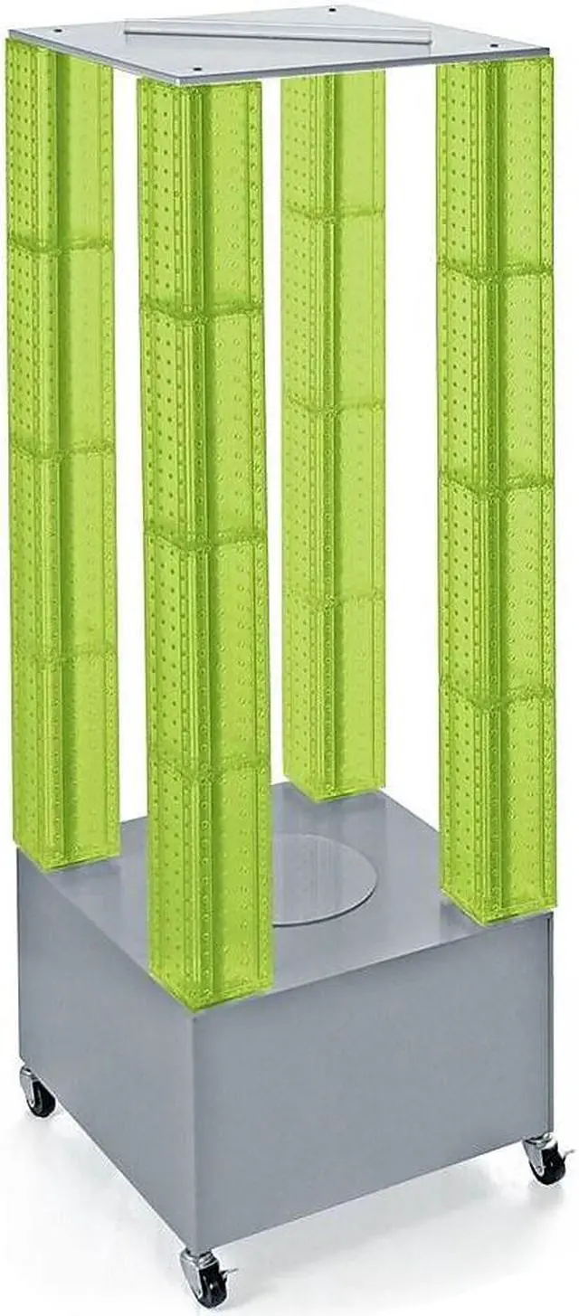 Alt view image 6 of 6 - AZAR DISPLAYS 700228-GRE Multi-Tower Pegboard Floor Revolving Display Panel