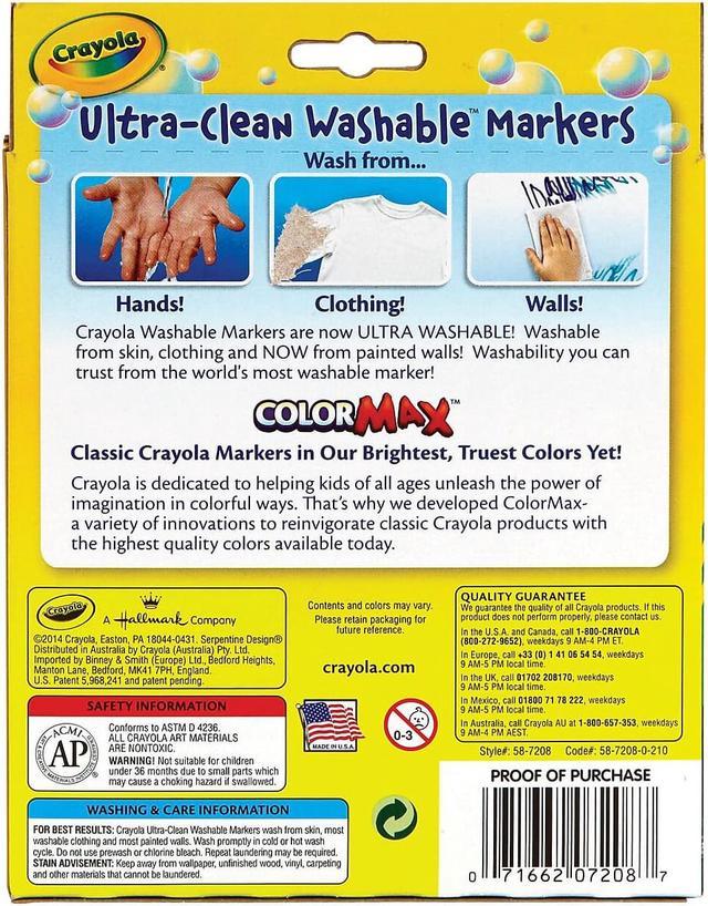 Crayola Ultra-Clean Washable Markers Wedge Tip 58-7208