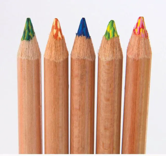 Alt view image 13 of 14 - Koh-I-Noor Tri-Tone Multicolored Pencils 12/ST Multi FA33TIN12BC