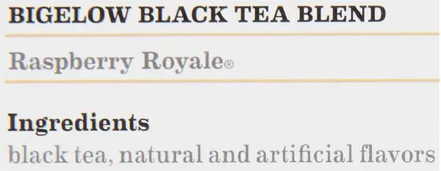 Alt view image 8 of 8 - Raspberry Black Tea, Raspberry, 0.34 lbs, 28/Box 003401