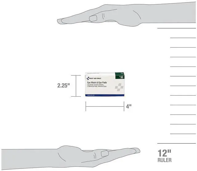 Alt view image 7 of 7 - First Aid Only 7009 Eyewash Set with Eyepads & Adhesive Strips