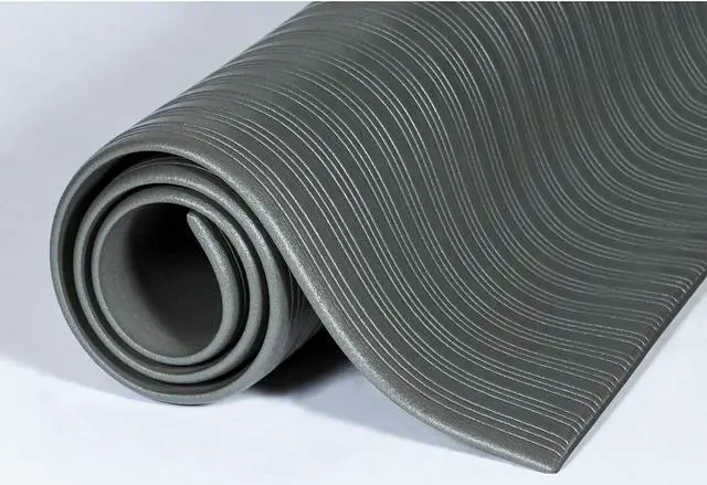Alt view image 5 of 8 - Crown Ribbed Anti-Fatigue Mat Vinyl 36 x 60 Gray FL3660GY