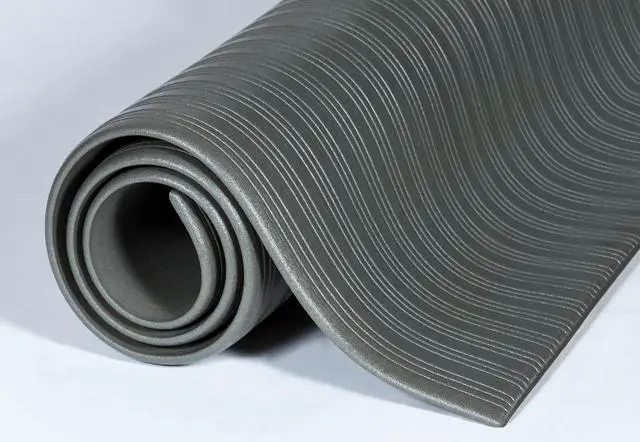 Alt view image 6 of 8 - Crown Ribbed Anti-Fatigue Mat Vinyl 36 x 60 Gray FL3660GY