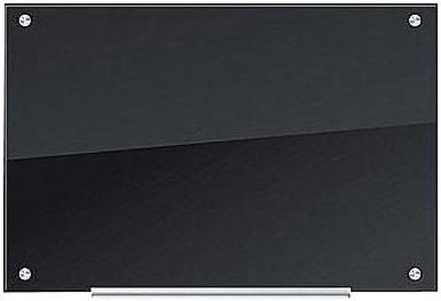 U Brands Black Glass Dry Erase Board