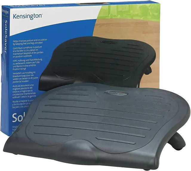 Alt view image 17 of 20 - Kensington Footrest w/Nonskid Surface 21-1/8"x14-3/16"x3-1/2-5" Black 56152