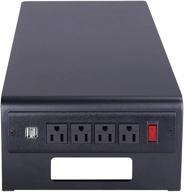 Alt view image 6 of 6 - Rocelco 46""W 5""-18""H Adjustable Corner Standing Desk Converter with ACUSB