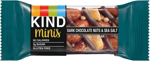 Alt view image 7 of 18 - Minis, Dark Chocolate Nuts/Sea Salt, 0.7 oz, 10/Pack 27959