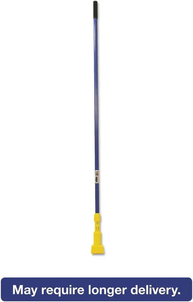 Alt view image 14 of 17 - Rubbermaid Commercial Gripper Fiberglass Mop Handle 60" Blue/Yellow H246BLU