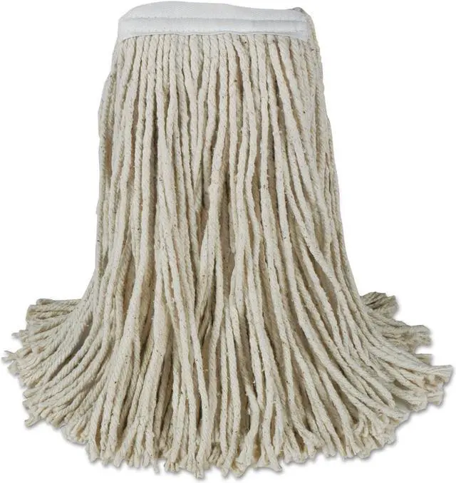 Alt view image 9 of 9 - Boardwalk Banded Cotton Mop Heads, Cut-End, 20oz, White, 12/carton BWKCM20020 Includes 12 mop heads.