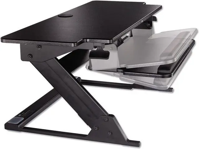 Alt view image 5 of 20 - 3M SD70B Precision Standing Desk XL Easy Lift, Primary Work Surface Large Enough to Fit Two 27" Monitors and Lift Up to 45 lbs - Black - MMM SD70B