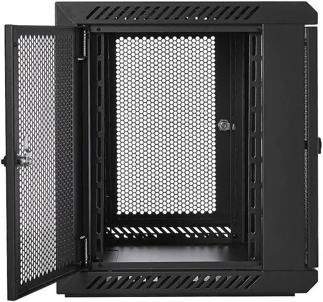 Alt view image 8 of 9 - V7 9U Rack Wall Mount Vented Enclosure