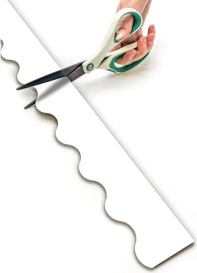 Alt view image 3 of 4 - Teacher Created Resources Scalloped Rolled Border Trim 2.1875" x 50' White Solid 3/Pack (TCR8942-3)