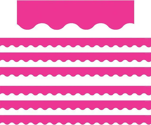Main image of Teacher Created Resources Hot Pink Scalloped Border Trim 35 Feet Per Pack 6 Packs (TCR5582-6)