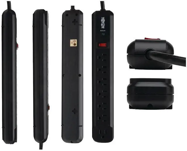 Alt view image 20 of 20 - TRIPP LITE TLP74RB 4.0 Feet 7 Outlets 1080 Joules Surge Suppressor