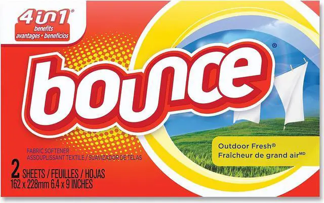 Alt view image 3 of 8 - Bounce Fabric Softener Sheets Outdoor Fresh 2/Box 156 Boxes/Carton 02664