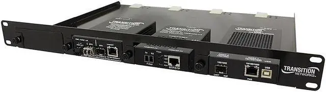Alt view image 7 of 7 - Transition Networks 4-Slot Media Converter Shelf