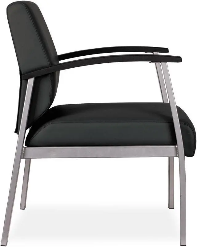 Alt view image 2 of 20 - Alera metaLounge Series Mid-Back Guest Chair, 21.85" x 23.62" x 17.71", Black