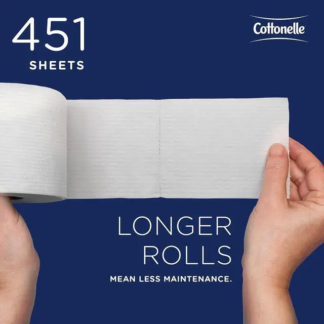 Alt view image 7 of 11 - Cottonelle Two-Ply Bathroom Tissue 451 Sheets/Roll 20 Rolls/Carton 13135