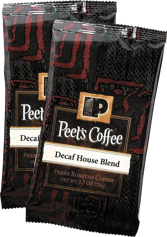 Alt view image 2 of 3 - Peet's Coffee & Tea Coffee Portion Packs House Blend Decaf 2.5 oz Frack Pack 18/Box 504913