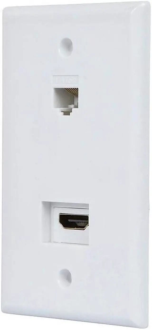 Alt view image 5 of 7 - Monoprice Recessed HDMI Wall Plate, with 1* HDMI F/F Adapter & 1*RJ45 Cat5e Coupler
