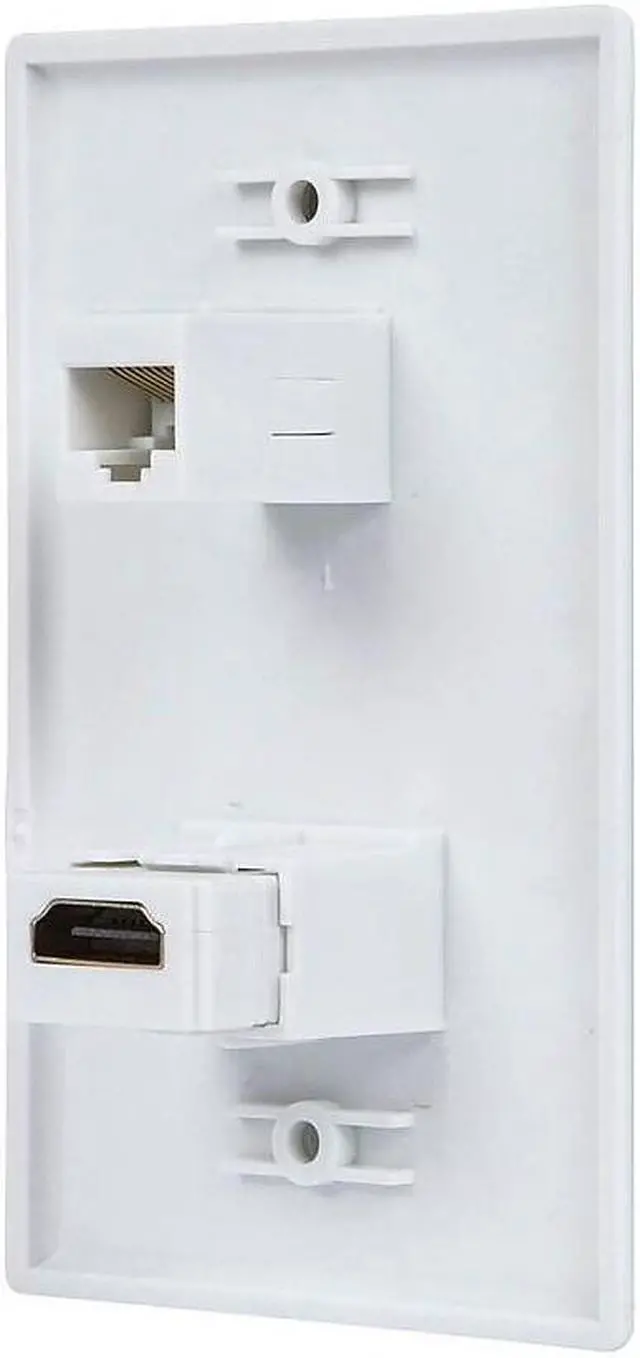 Alt view image 6 of 7 - Monoprice Recessed HDMI Wall Plate, with 1* HDMI F/F Adapter & 1*RJ45 Cat5e Coupler